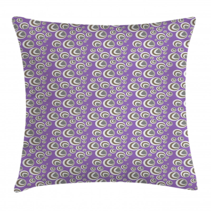 Retro Geometric Circles Pillow Cover