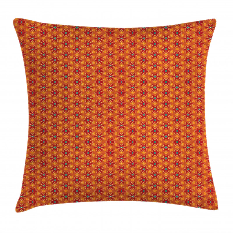 Geometrical Floral Motifs Pillow Cover