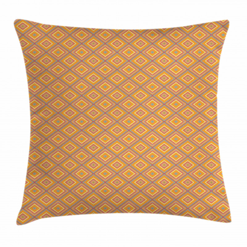 Diamond Shape Grunge Design Pillow Cover