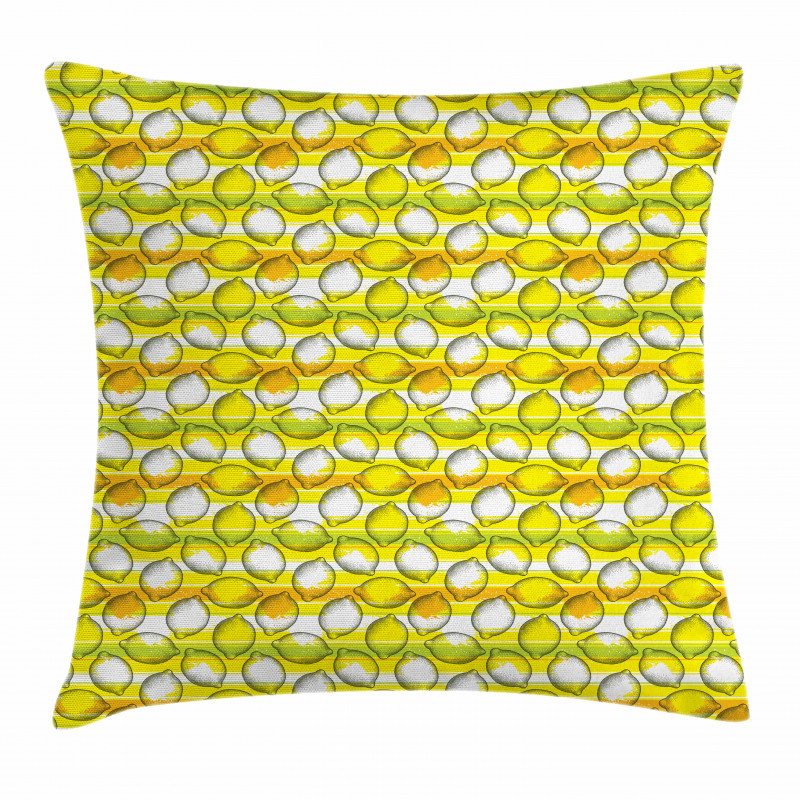 Dotted Fresh Citrus Fruits Pillow Cover