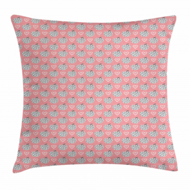 Apple and Heart Pillow Cover