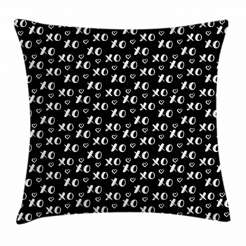 Xoxo Brush Stroked Text Pillow Cover