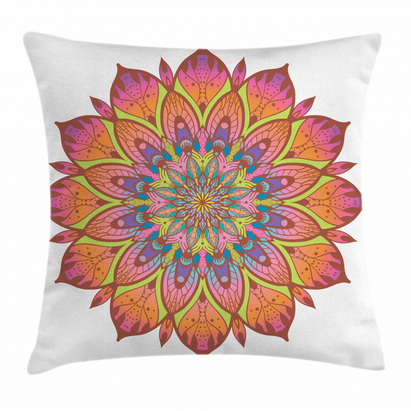Flourishing Flowers Pattern Pillow Cover
