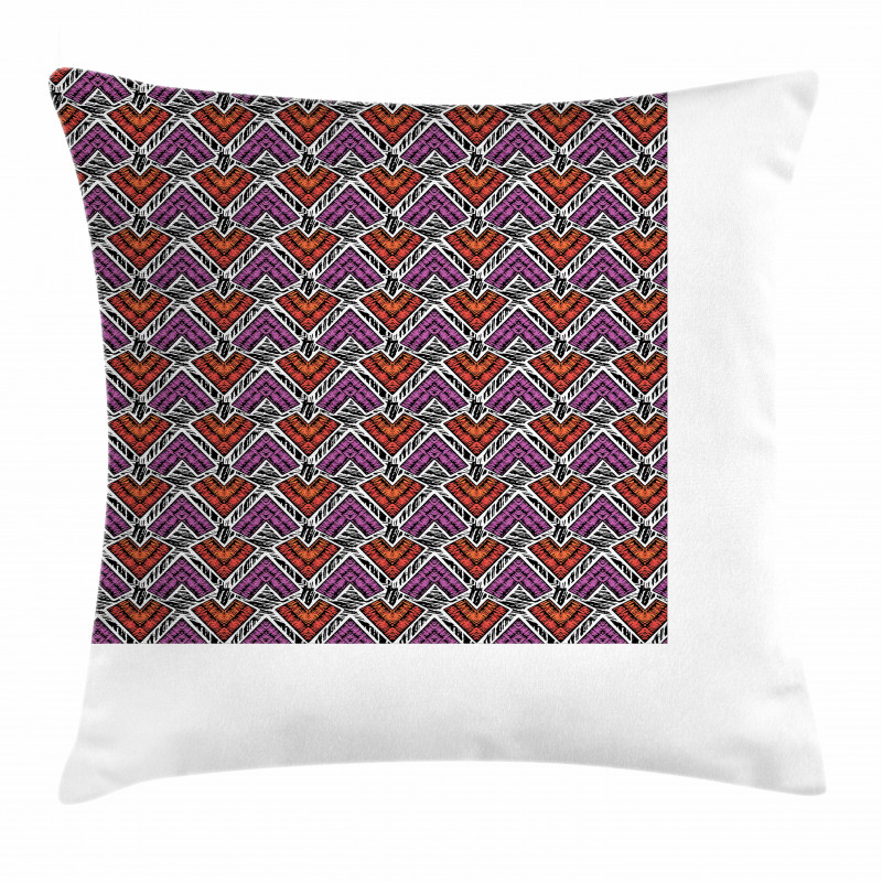 Patch Crosslinked Design Pillow Cover