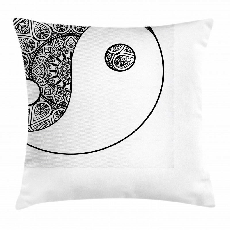 Traditional Ying Yang Sign Pillow Cover