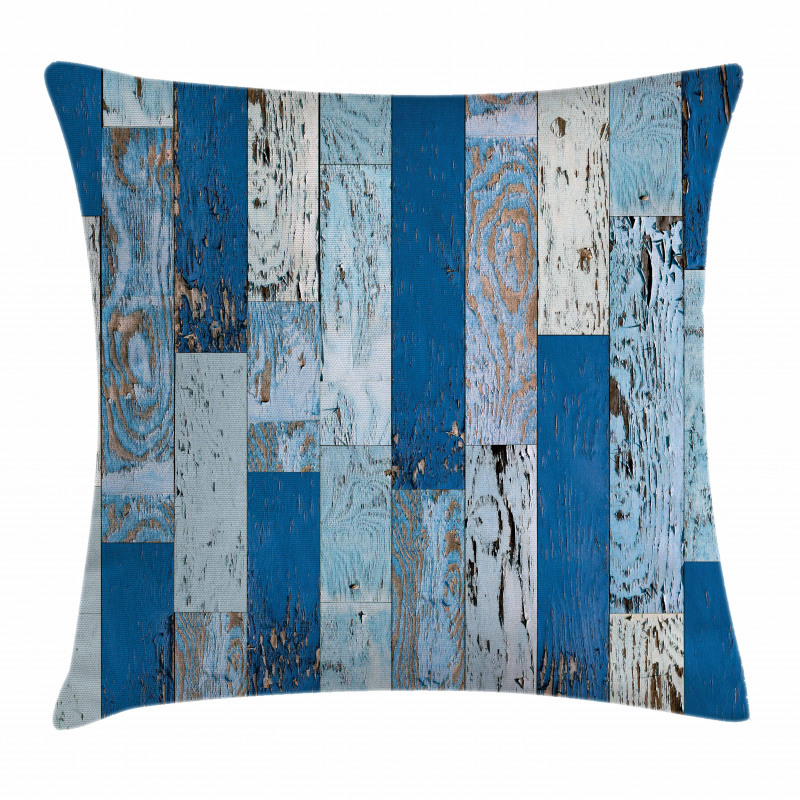 Old Rough Planks Cabin Pillow Cover