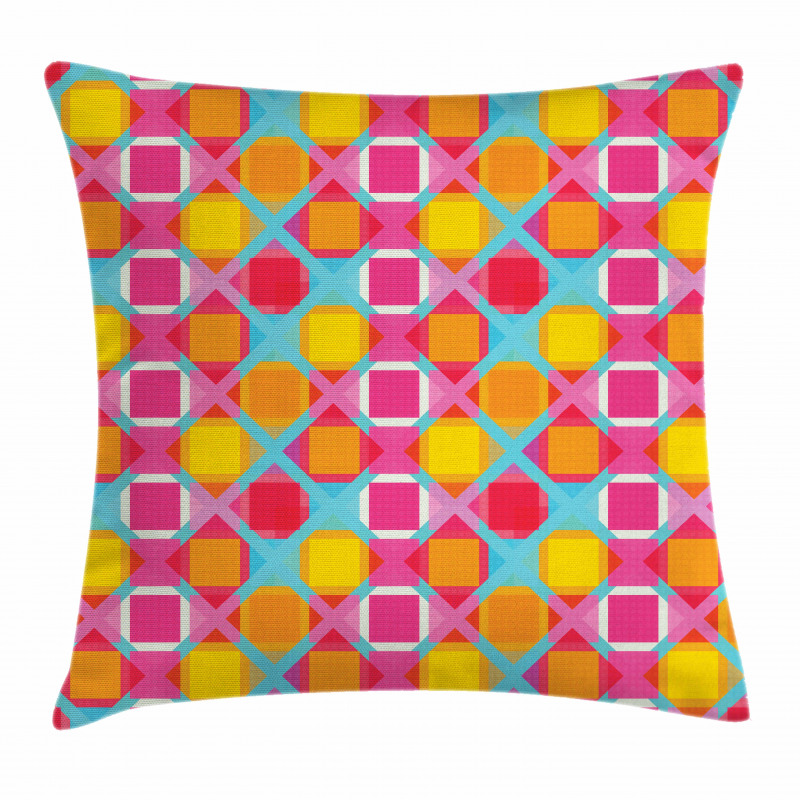 Abstract Line on Grid Pillow Cover