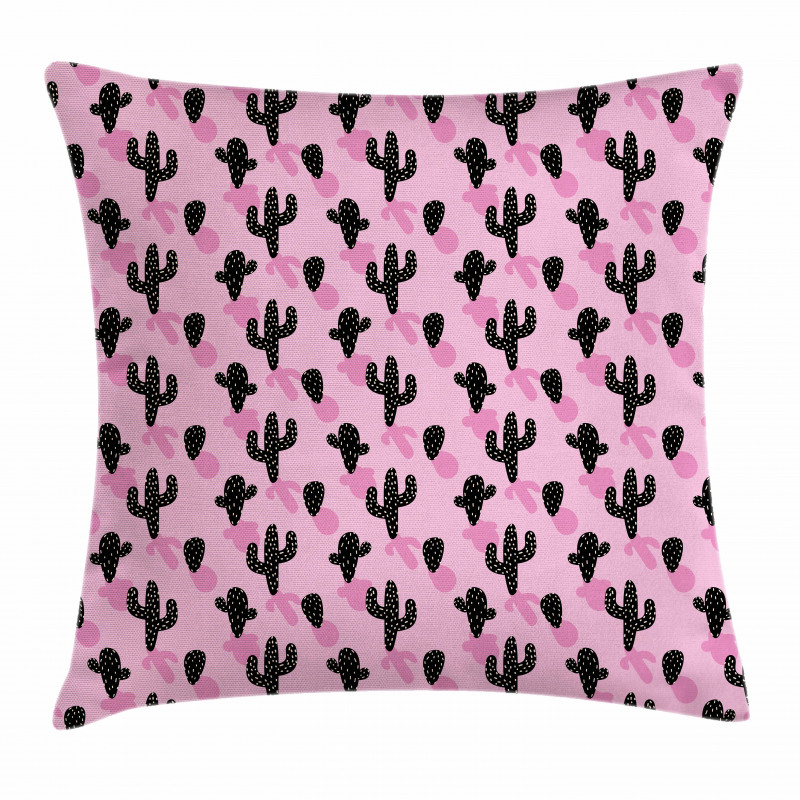 Cartoon Style Mexican Flora Pillow Cover