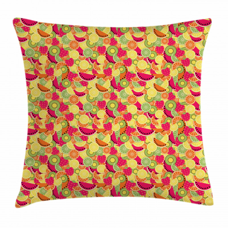 Orange Watermelon Strawberry Pillow Cover