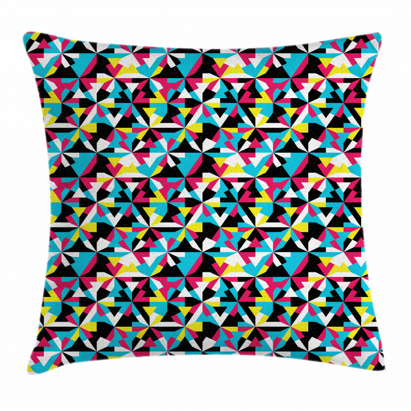 Sixties Style Inspired Motifs Pillow Cover