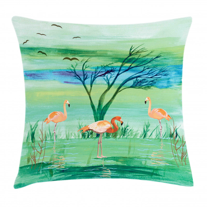 Nature and Birds Pillow Cover