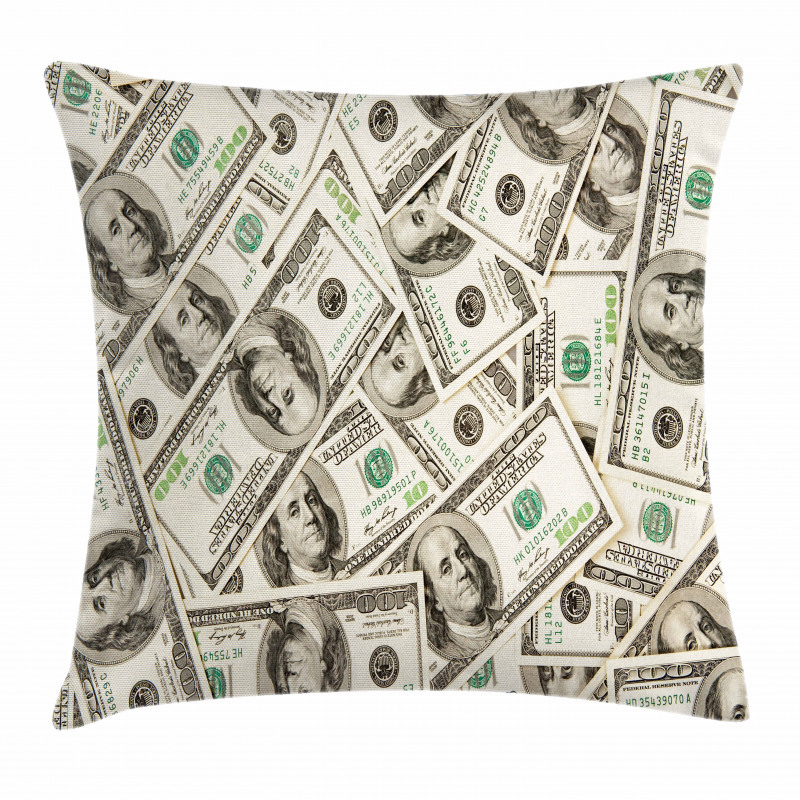 Ben Franklin Portrait Wealth Pillow Cover