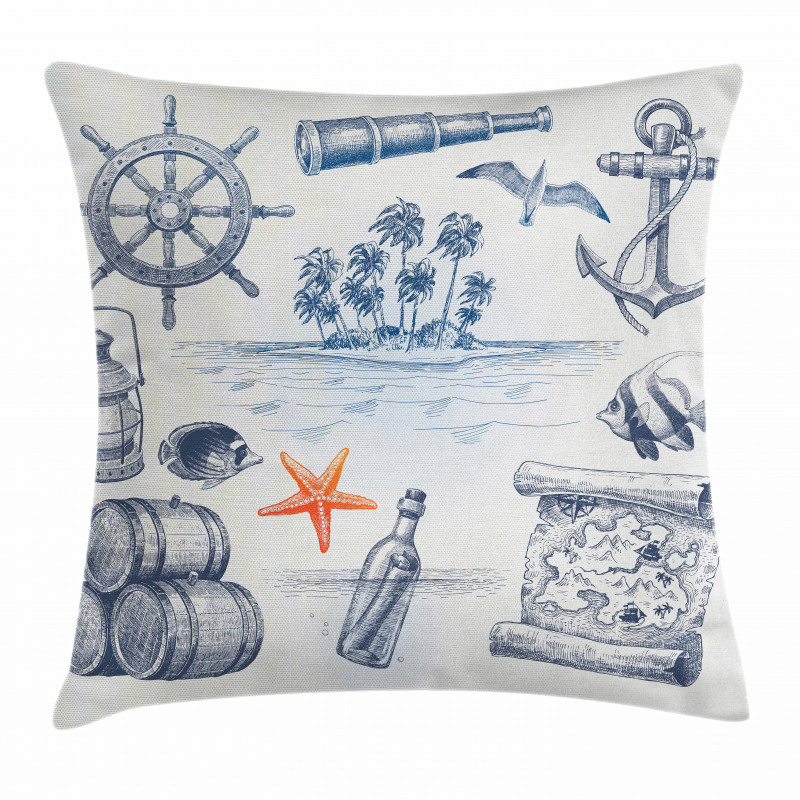 Adventure Tropical Island Pillow Cover