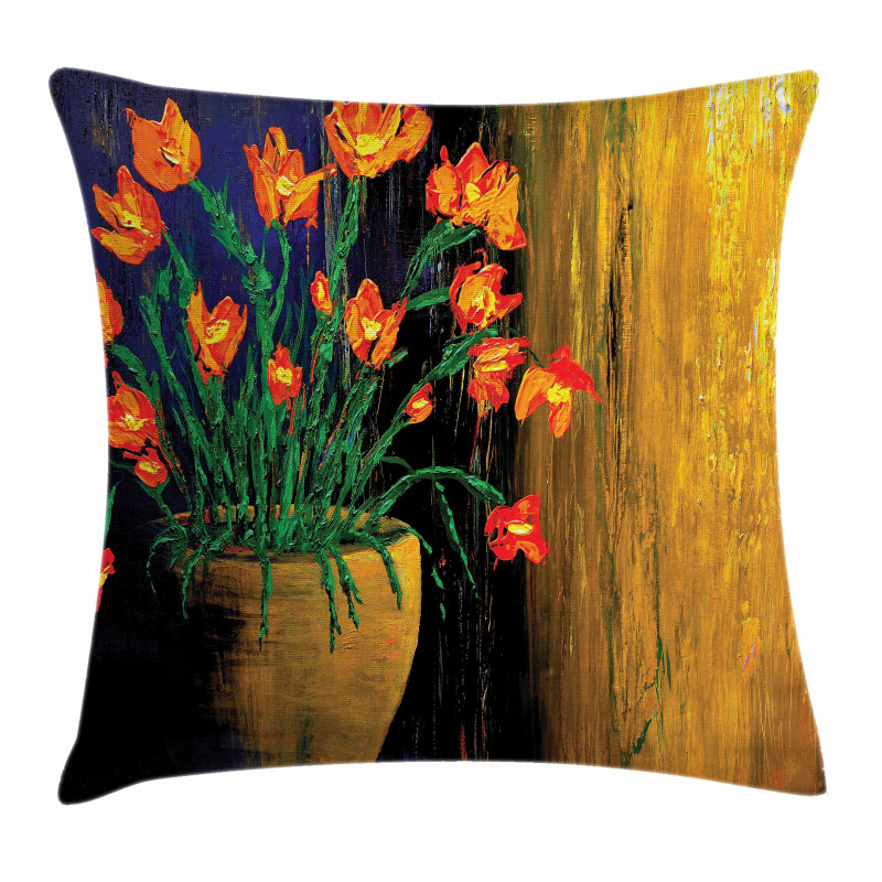 Botanical Vase Illustration Pillow Cover