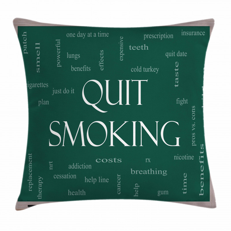 Smoking Message Blackboard Pillow Cover