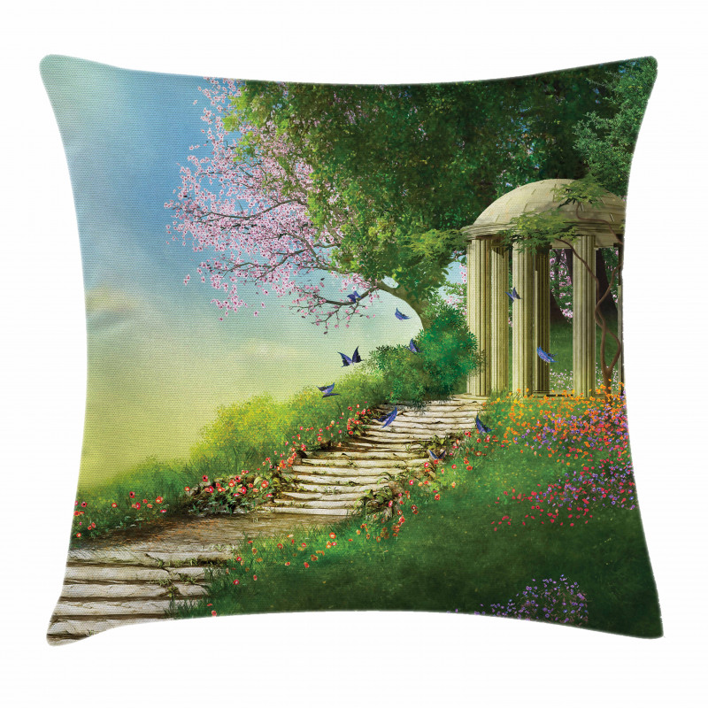 Gazebo at the Top of a Hill Pillow Cover