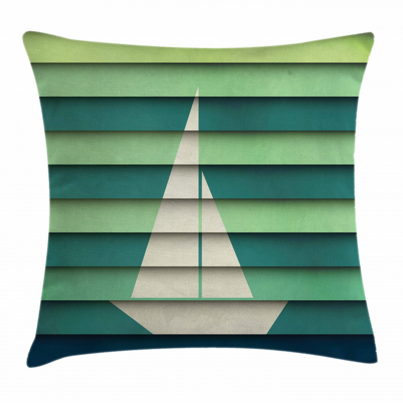 Paper Boat Design Nautical Pillow Cover