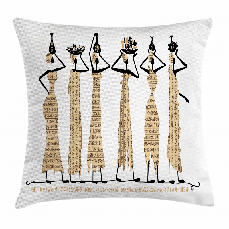 Oriental Woman Design Pillow Cover