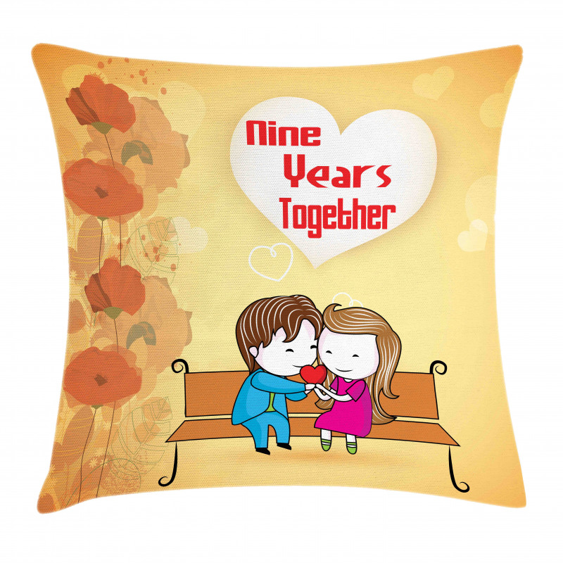 9 Years Together Pillow Cover