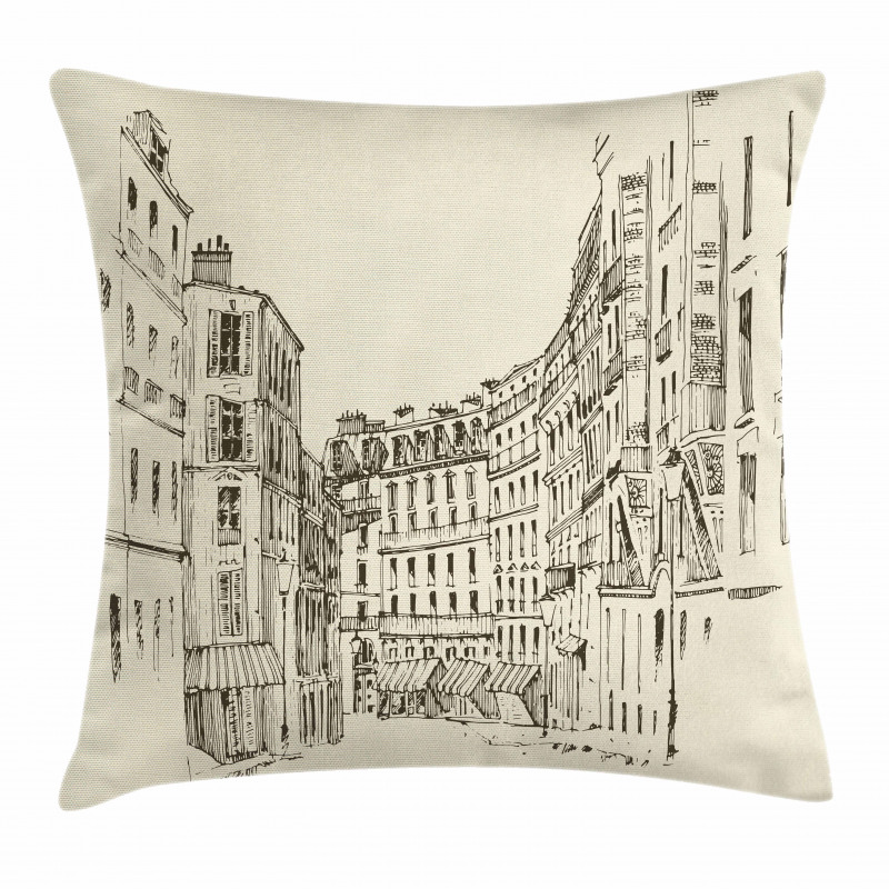 Buildings of France Europe Pillow Cover