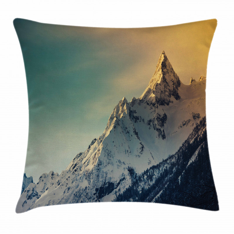 Winter Landscape Panorama Pillow Cover