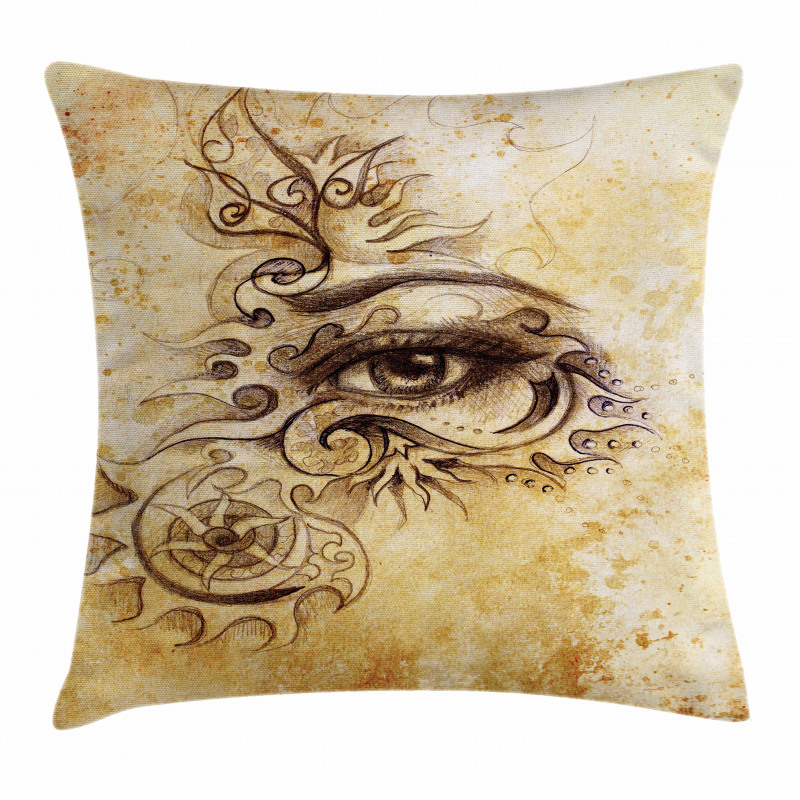 Traditional Hand Drawn Eye Pillow Cover