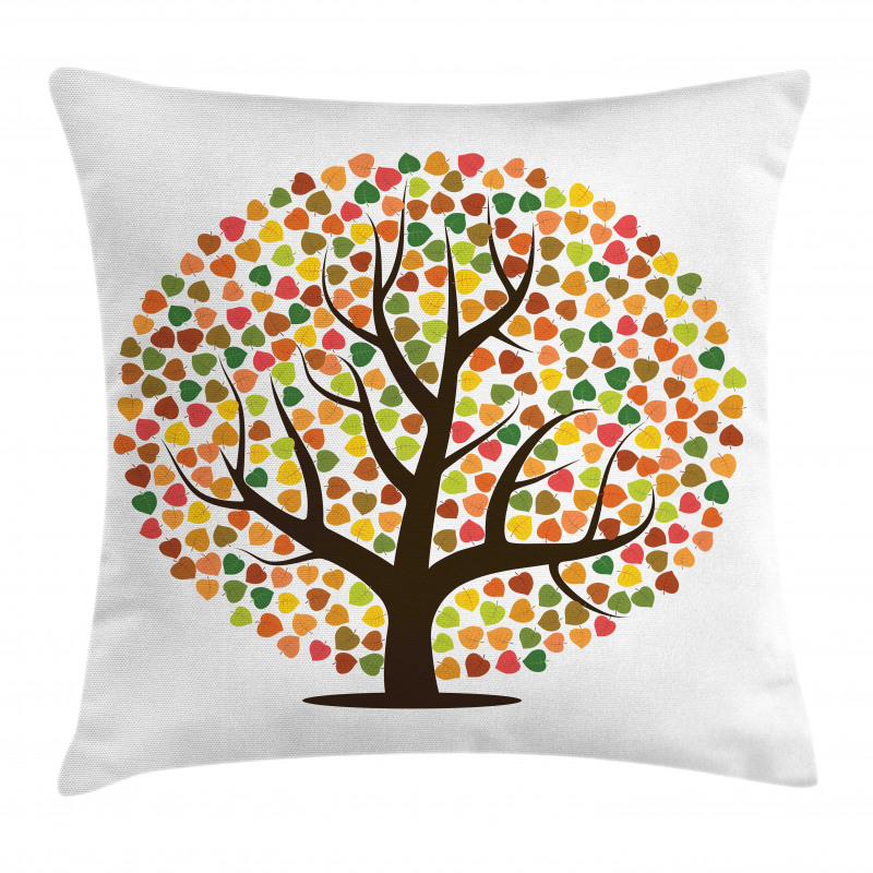 Autumn Season Foilage Design Pillow Cover