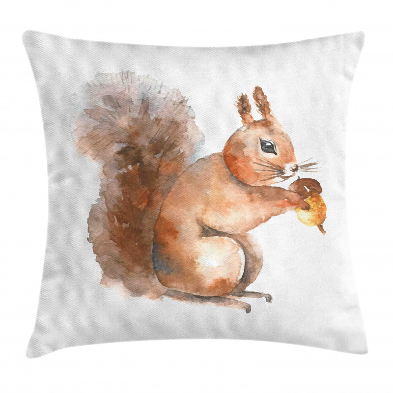 Watercolor Rodent Animal Pillow Cover