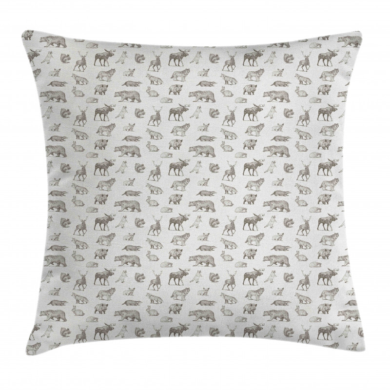 Forest Inhabitants Artwork Pillow Cover