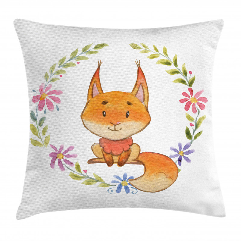 Forest Friend Floral Pillow Cover