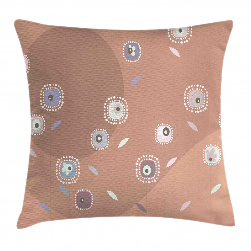 Funky Dandelion Flowers Pillow Cover