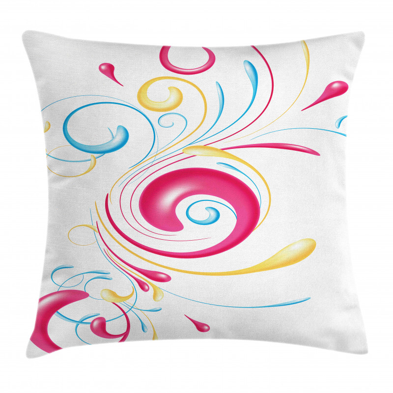 Ink Splattered Droplets Pillow Cover