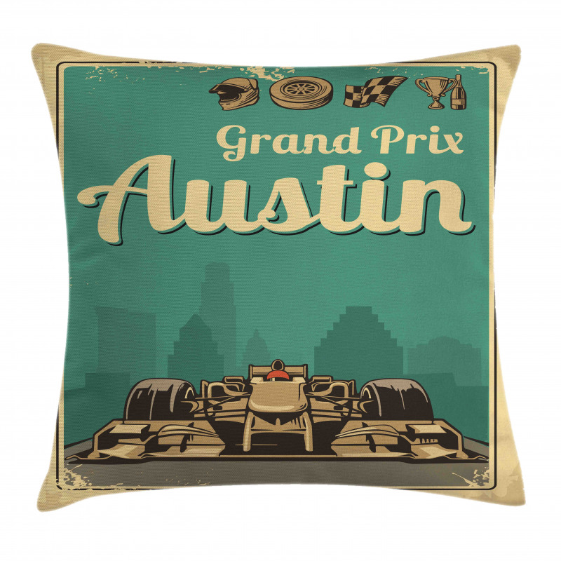 Grand Prix Texas Racing Car Pillow Cover