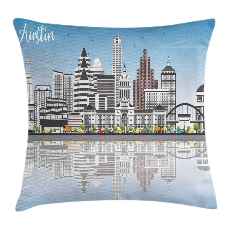 Digital Art Water Reflection Pillow Cover