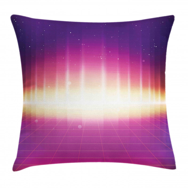 80s Retro Sci-Fi Background Pillow Cover