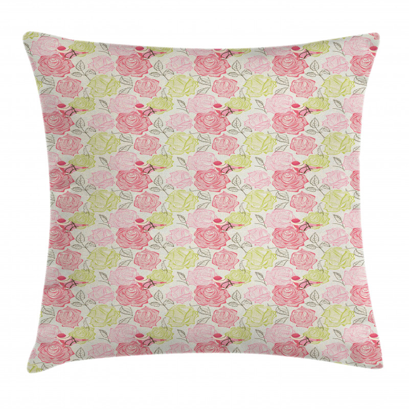 Perching Birds on Petals Pillow Cover