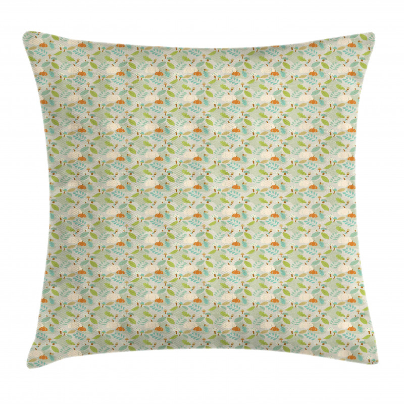 Autumn Dotted Mushrooms Pillow Cover