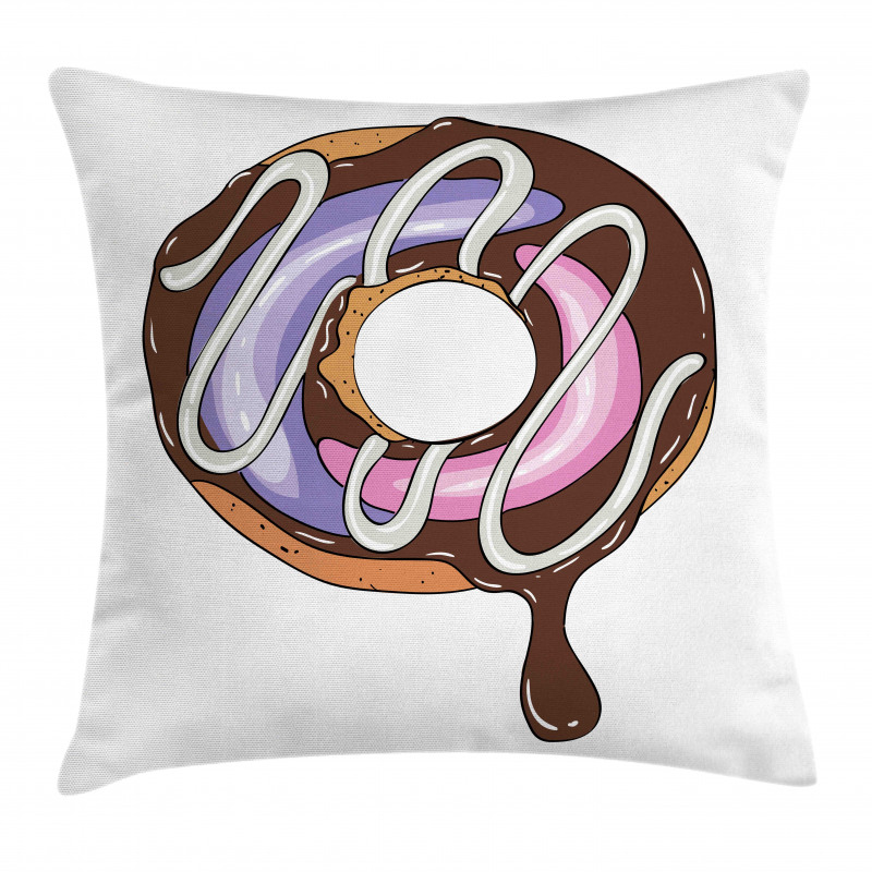 Doughnut American Food Theme Pillow Cover