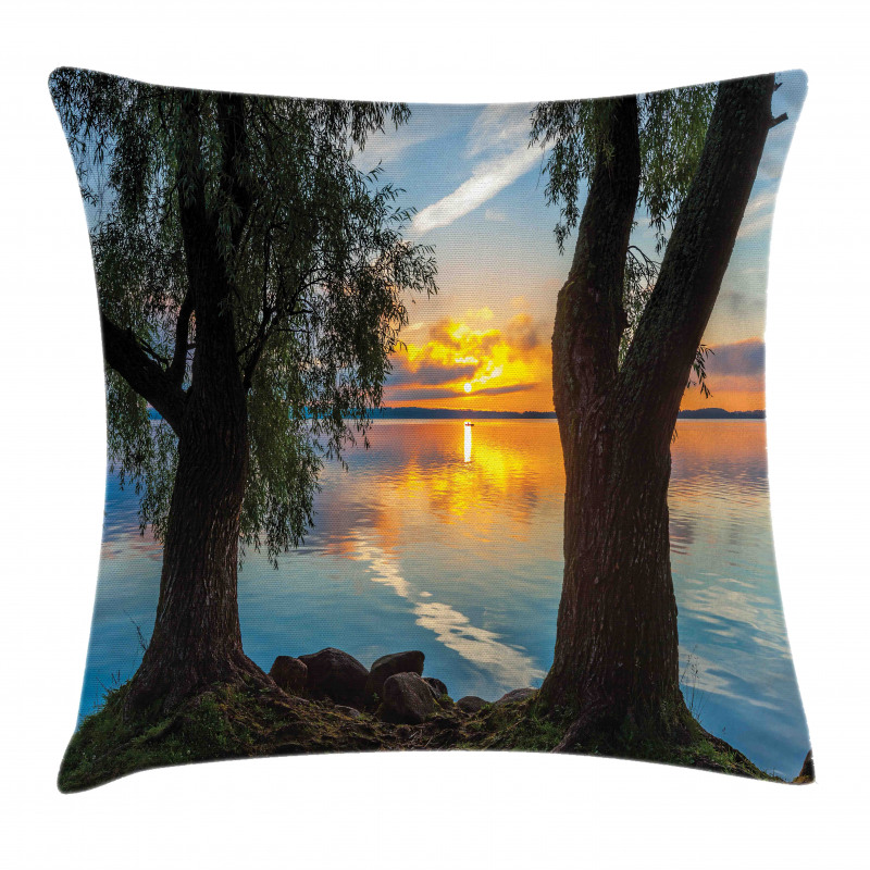 Sunrise over the Lake Pillow Cover