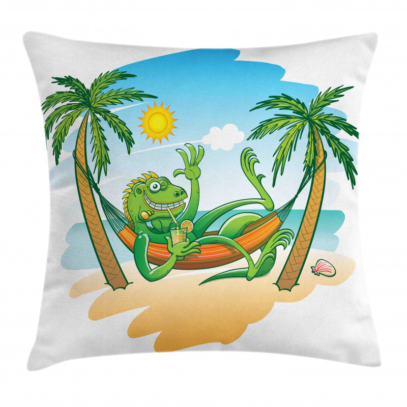 Tropical Holiday Palm Tree Pillow Cover