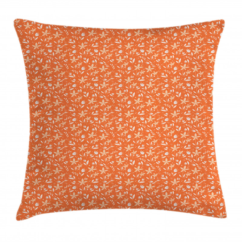 Nature Elements and Dots Pillow Cover