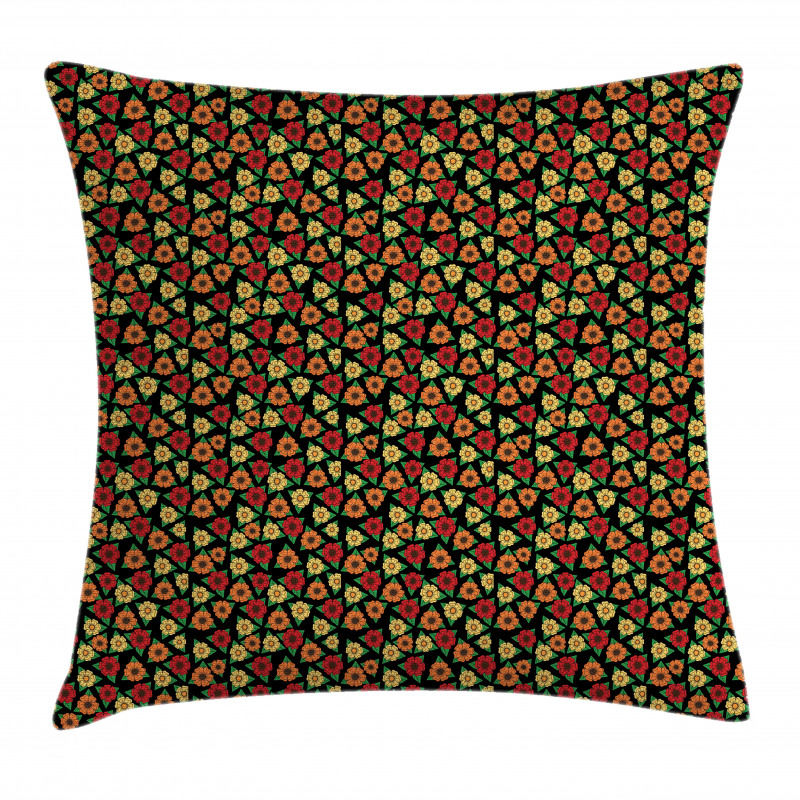 Triangle Style Leaves Pattern Pillow Cover