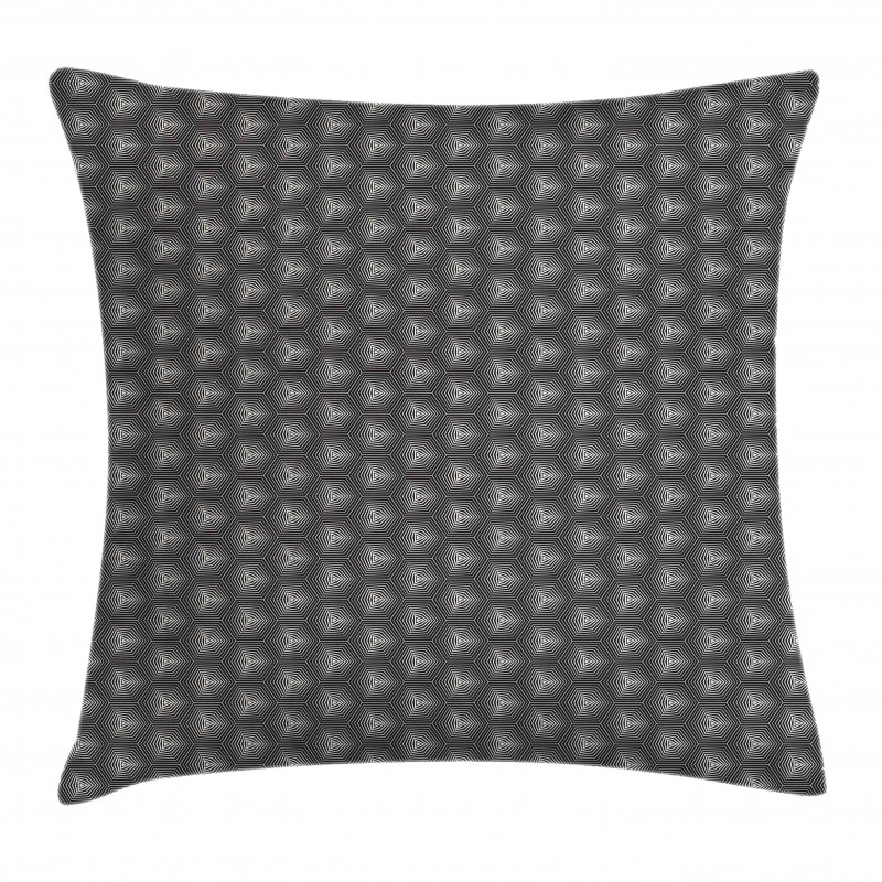 Triangles Striped Hexagons Pillow Cover