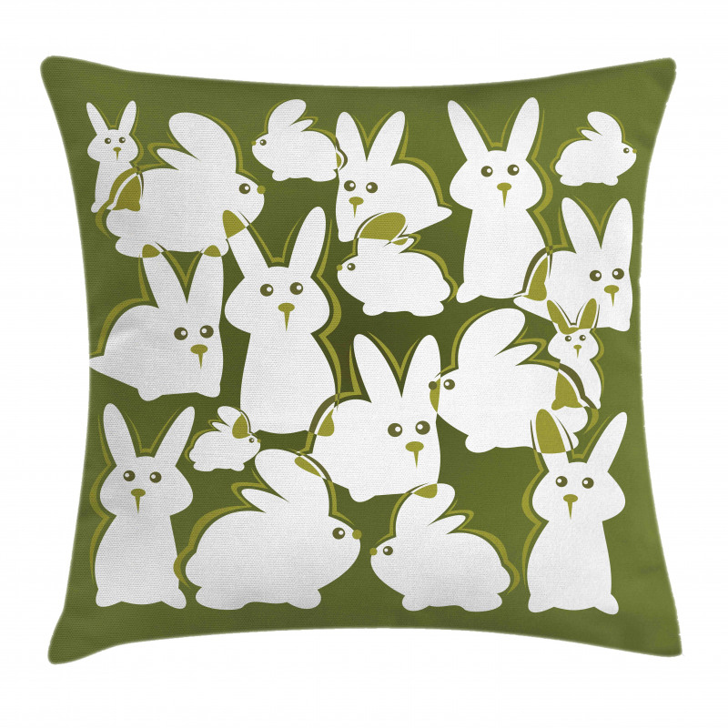 Funny Cartoon Easter Animal Pillow Cover