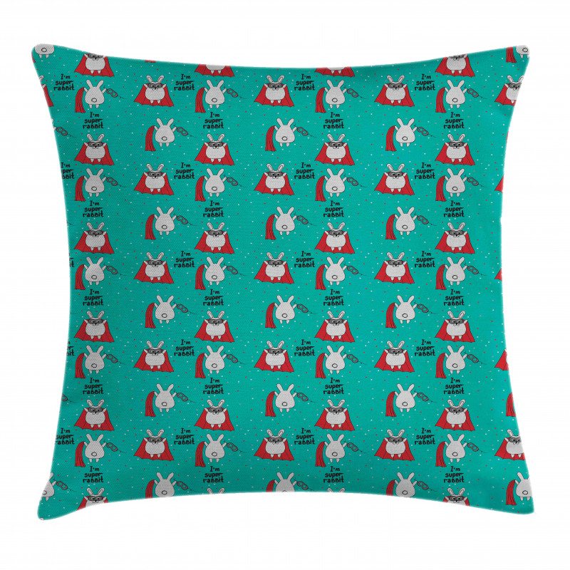 Superhero Rabbit Mask Cape Pillow Cover