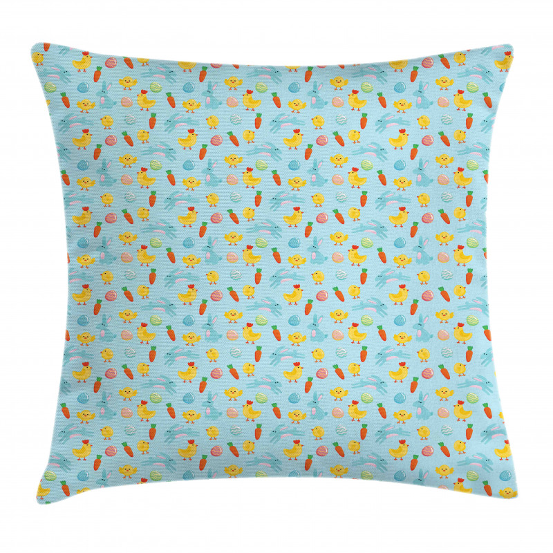 Eggs Chicks Chickens Rabbits Pillow Cover
