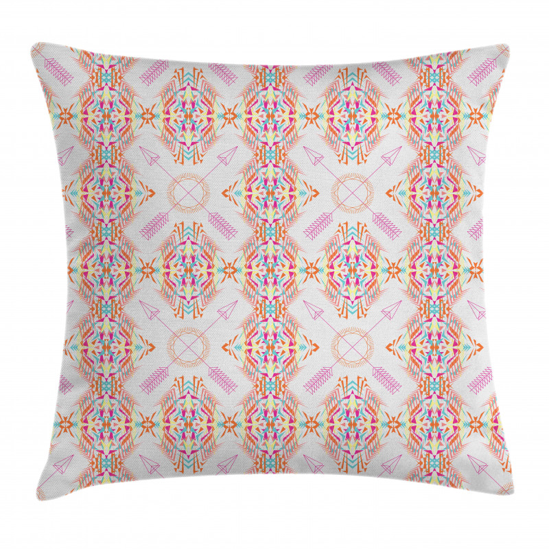 Arrow Motifs Rainbow Colors Pillow Cover