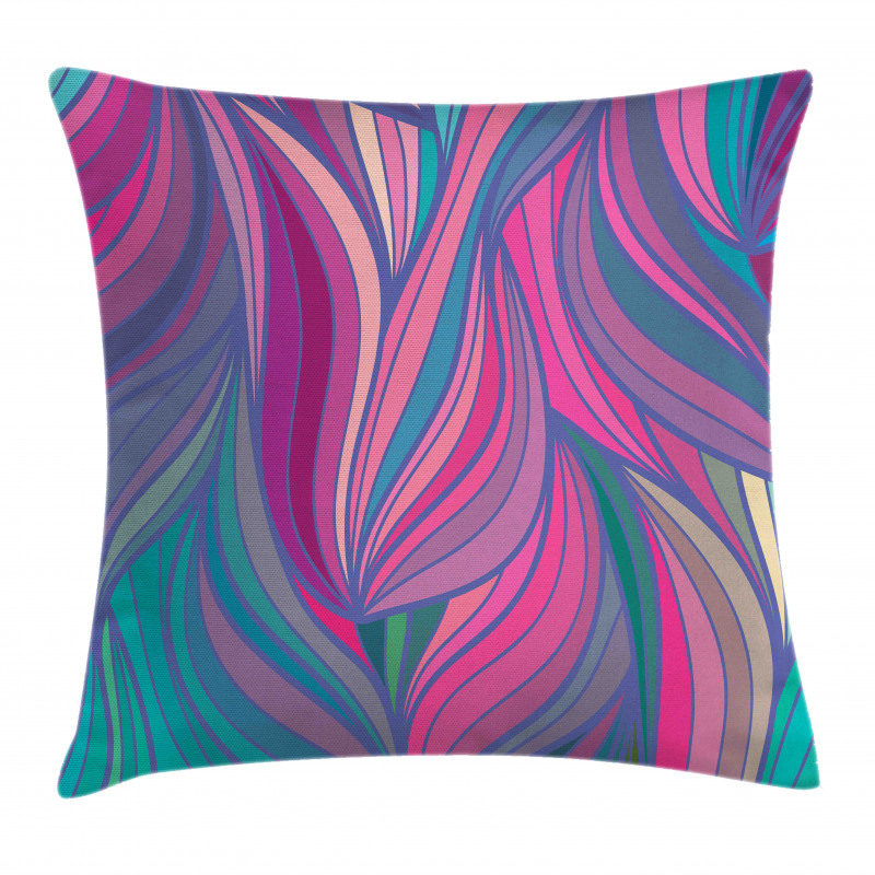 Curved Stripe Pattern Wavy Pillow Cover