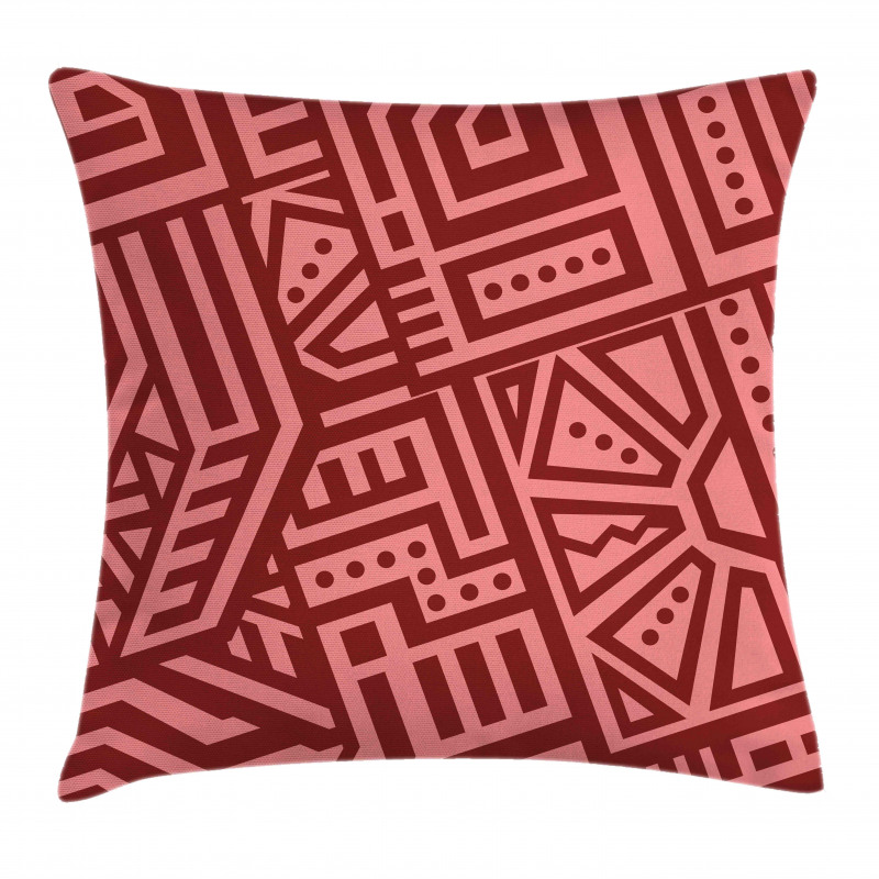 Angled Lines and Dots Pillow Cover