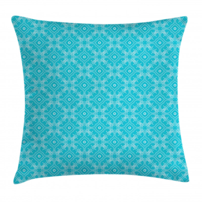 Blue Monochrome Motif Pillow Cover